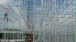 中元建设集团盘扣式脚手架应用现场！