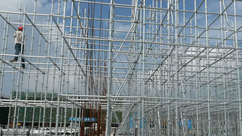 中元建设集团盘扣式脚手架应用现场！
